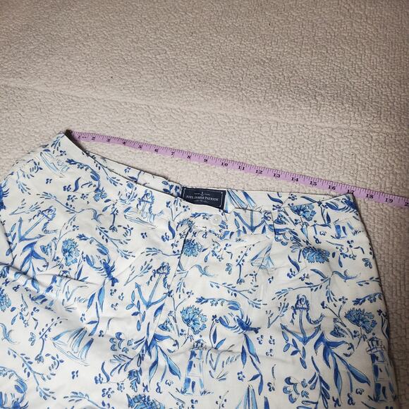 Kiel James Patrick Linen Cotton Blend Chinoiserie Beach Pattern Shorts Size 10 - Picture 10 of 16
